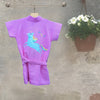 Kids Embroidered Bathrobes Pink Unicorn