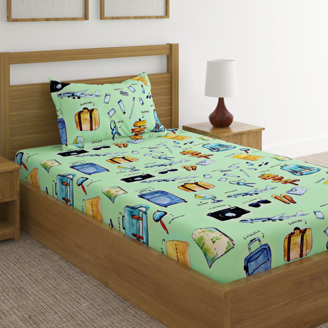 Travel Print Bed Sheet