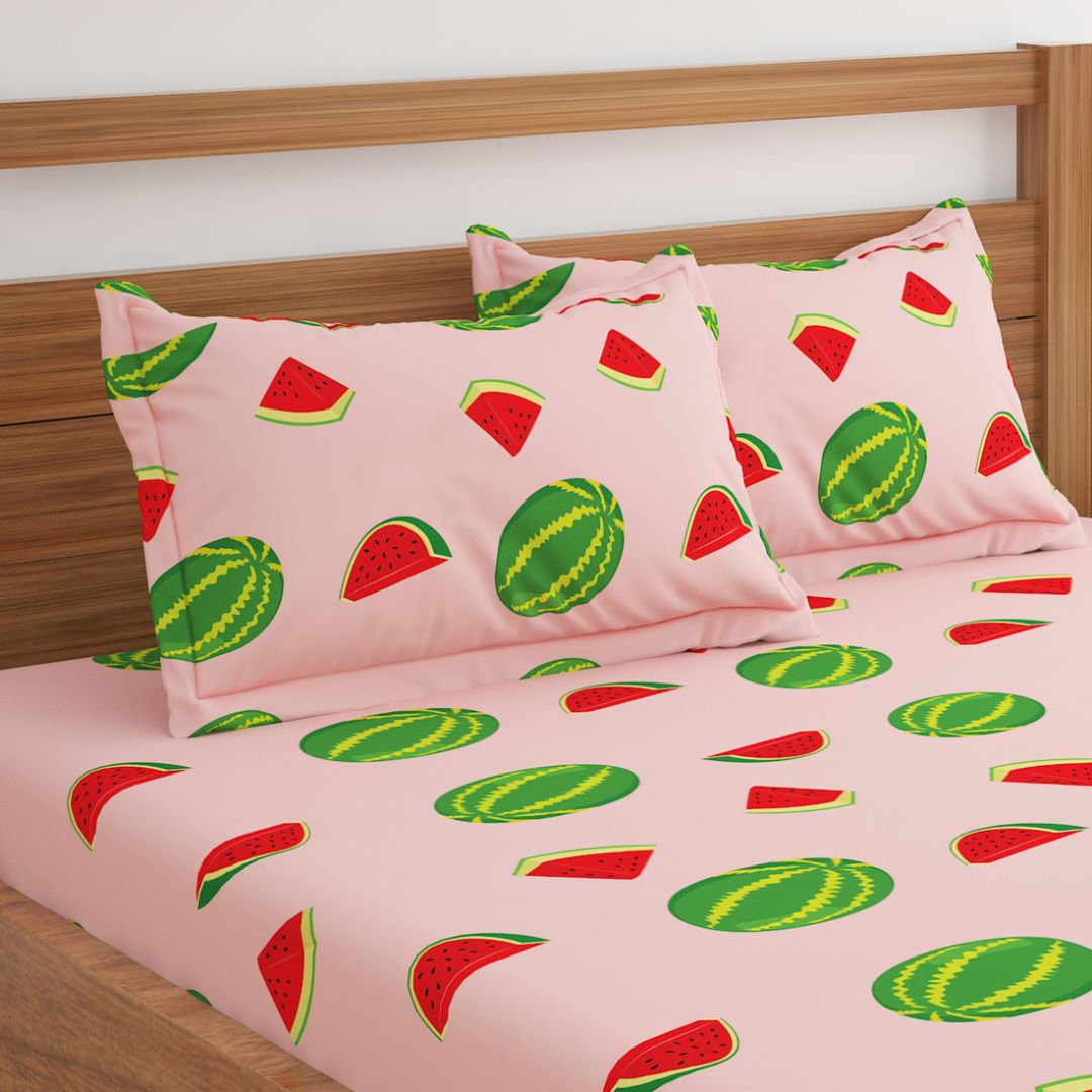 Water Melon Print Bed Sheet