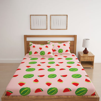 Water Melon Print Bed Sheet