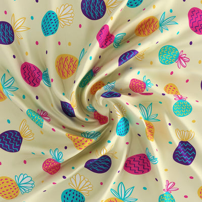 Pineapple Print Bed Sheet