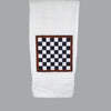 Chess White Embroidered Personalized Towel Set